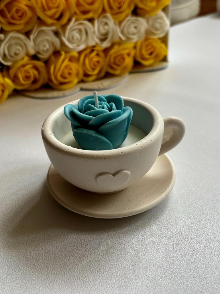 lumanare cana de cafea ceara de soia